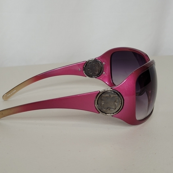 Liz Claiborne Women's Oversized Purple Ombre Metal Swivel Hinge Sunglasses - Picture 5 of 10